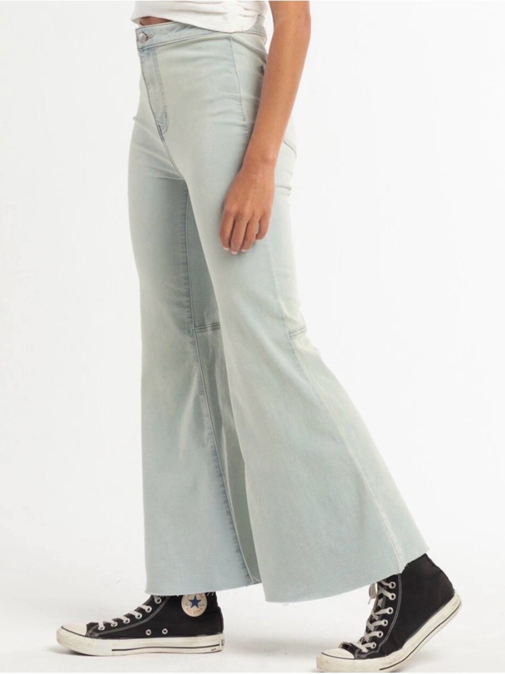 We The Free High-Waist Wide-Leg Jeans In Light Mint